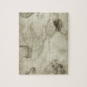 Sepia Old Antiek Verenigde Staten Kaart Reizen Legpuzzel (Verticaal)