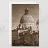 Sepia Paper Effect Venice Grand Canal Briefpapier (Voorkant / Achterkant)
