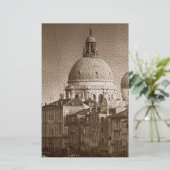 Sepia Paper Effect Venice Grand Canal Briefpapier (Staand voorkant)