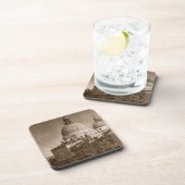 Sepia Paper Effect Venice Grand Canal Onderzetter (Rechterzijde)