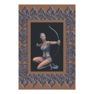 Sepia Poster met Artemis Sculptuur Perfect Poster
