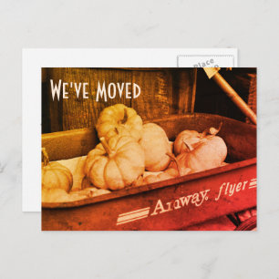 Sepia Pumpkins New Address Briefkaart