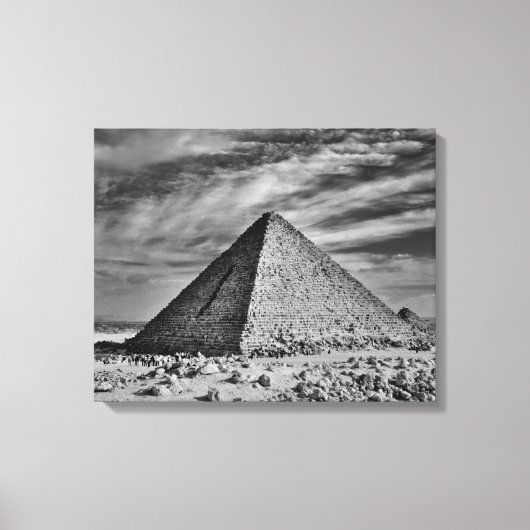 Sepia Pyramid Canvas Afdruk (Voorkant)