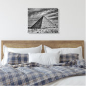 Sepia Pyramid Canvas Afdruk (Insitu (Slaapkamer))