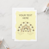  sepia regenbooghond en hart kaart (Voorkant / Achterkant in situ)