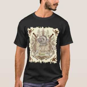 Sepia ridder Schild achternaam T-shirt