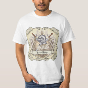 Sepia ridder Shield achternaam T-shirt