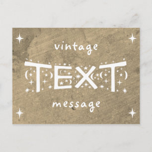Sepia Rock Text Message Briefkaart