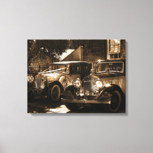 Sepia Rolls Royce Canvas Afdruk