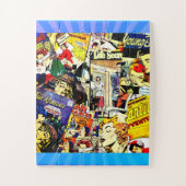 Sepia Romance Comic Book Hoesje Jumble Collage Legpuzzel (Verticaal)