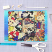 Sepia Romance Comic Book Hoesje Jumble Collage Tissuepapier (Craft)