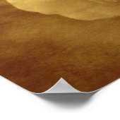 Sepia Roos met regendruppels uitzien Poster (Hoek)