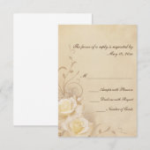Sepia Rozen RSVP-kaarten RSVP Kaartje (Voorkant / Achterkant)