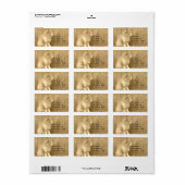 Sepia Sahara (chat) Étiquette de adresse (Feuille entière)