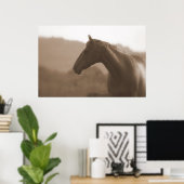 Sepia Silhouette Large Basic Poster (Thuiskantoor)