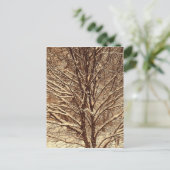 Sepia Sneeuw Briefkaart (Staand voorkant)