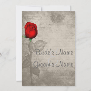 Sepia Spot Color Red Rose Bud Weddenschap Kaart