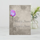 Sepia Spot Kleur Roos Bud Wedding Kaart (Staand voorkant)