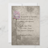 Sepia Spot Kleur Roos Bud Wedding Kaart (Achterkant)