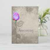 Sepia Spot Kleur Roos Bud Wedding Kaart (Staand voorkant)