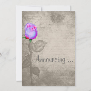 Sepia Spot Kleur Roos Bud Wedding Kaart