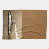 Sepia Steamboot Ferry Theedoek (Horizontaal)