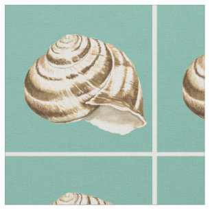 Sepia Striped Shell op Blauwgroen Stof