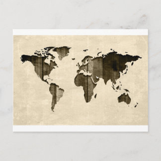 Sepia Stripes Map Briefkaart