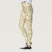  sepia Tan Willow Leaves Botanisch Leggings (Links)