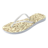 sepia Tan Willow Leaves Botanisch Teenslippers (Schuin)