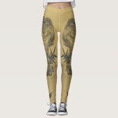Sepia Tiger en Bamboo Leggings (Voorkant)