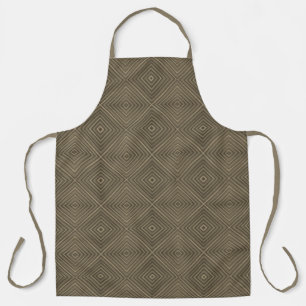 Sepia Tinten Hypnotische Diamant Moderne Pop Art Schort