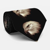Sepia Tone Bald Eagle Head Neckwear Stropdas (Opgerold)