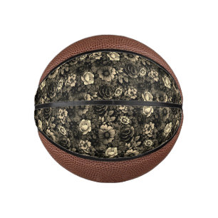 Sepia Tone bloemenprint Basketbal