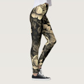 Sepia Tone  bloemenprint Leggings (Rechts)