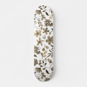 Sepia Tone  bloemenprint Skateboard
