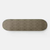 Sepia Tone Hypnotic Diamond Modern Pop Art Skateboard (Horizontaal)