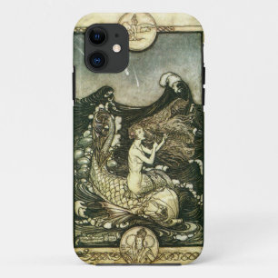  SEPIA TONE MERMAID OCEAN PRINT iPhone 11 HOESJE