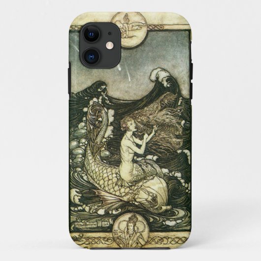  SEPIA TONE MERMAID OCEAN PRINT Case-Mate iPhone CASE (Achterkant)