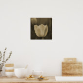 Sepia Tone Single Tulip Flower Imaginative Imaging Poster (Keuken)