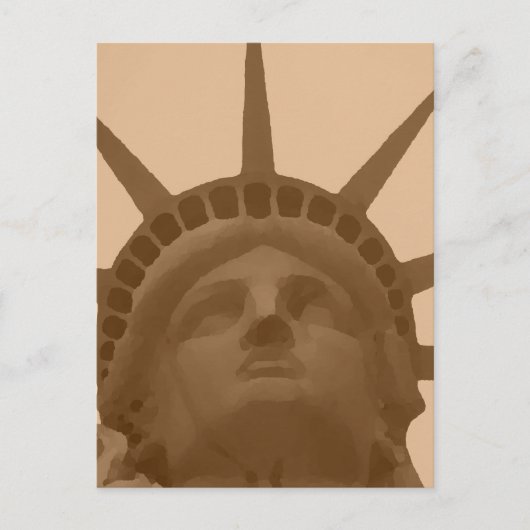  Sepia Tone Statue of Liberty Briefkaart (Voorkant)