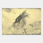 Sepia Tone Sunflower Grunge Textuur Inpakpapier Vel (Voorkant 3)