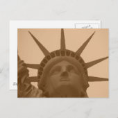  Sepia Tone Vrijheidsbeeld Briefkaart (Voorkant / Achterkant)
