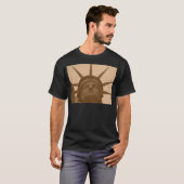 Sepia Tone Vrijheidsbeeld T-shirt (Voorkant volledig)