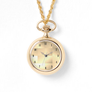 Sepia Tones in een Vierkant Patroon Zwarte Getalle Horloge