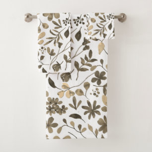 Sépia tonique Vintage Floral Print