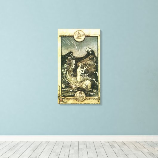 SEPIA TOON ZEEMEERMIN OCEAN PRINT (Insitu (Houten vloer))