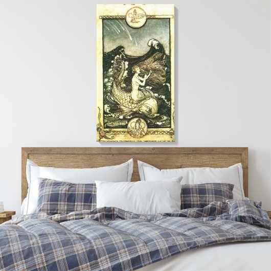 SEPIA TOON ZEEMEERMIN OCEAN PRINT (Insitu (Slaapkamer))