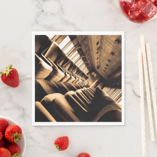 Sepia treinvervoer servet