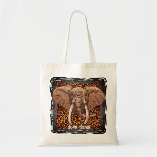 Sepia Tribal Olifant boodschappentas Tote Bag